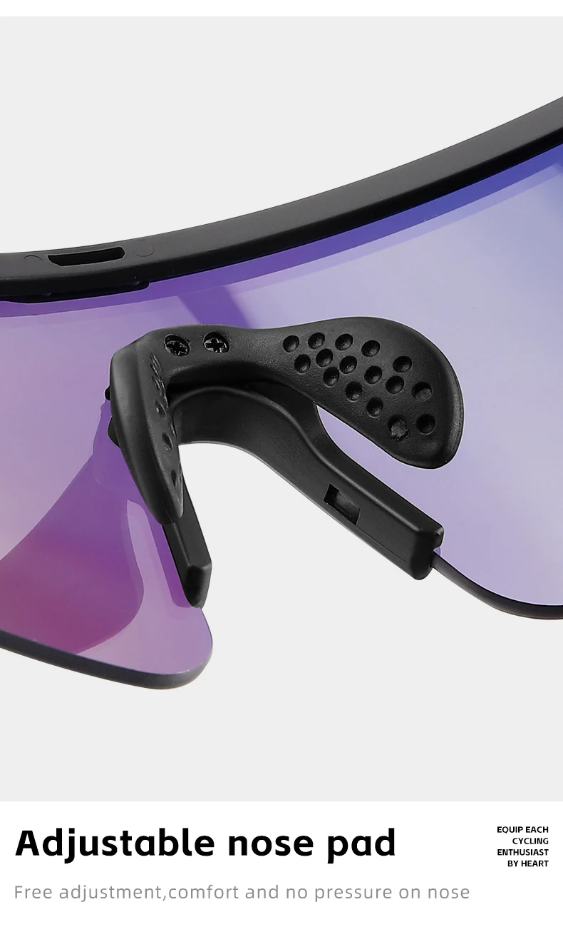WEST BIKING Fahrradbrille Leichte Großrahmen-Sonnenbrille HD MTB Rennrad Winddichte Schutzbrille für Männer und Frauen Sportbrillen – Detail 8