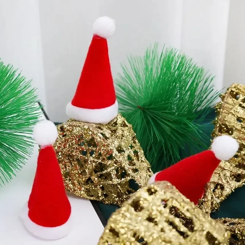 Description Picture 6 of itemWholesale Velvet Mini Santa Hats Wine Bottle Covers Christmas Tableware Holder Lollipop Caps Bottles Bags Xmas Home Party Decor