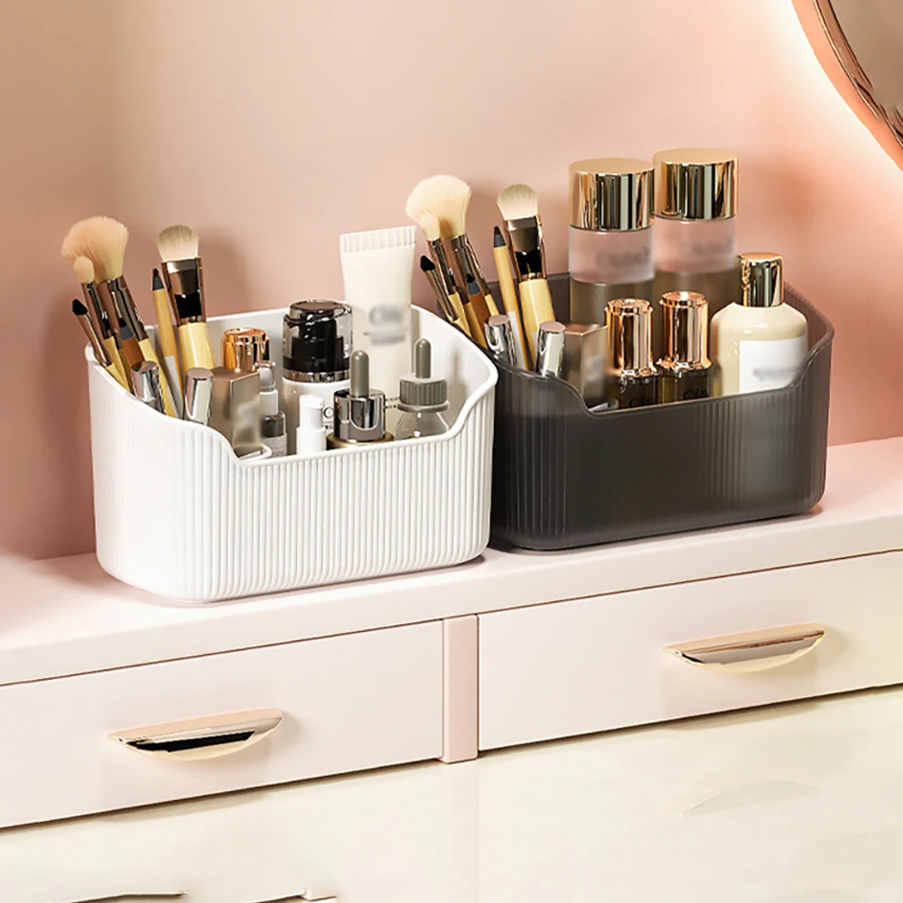 1pc-Bathroom bedroom desktop storage box, used for cosmetics, lipstick, perfume, skin care products, cosmetics tray box