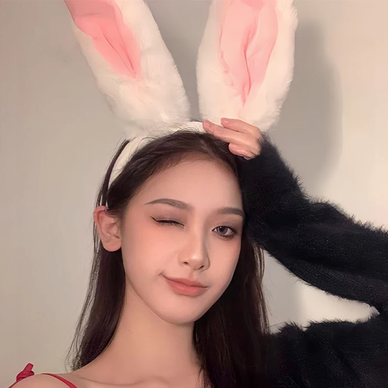 Sweet Cartoon Extra Large Plush Rabbit Ear Headband Cute Long Rabbit Ear Headband Bunny Hairband Anime Cosplay Hair Accessories