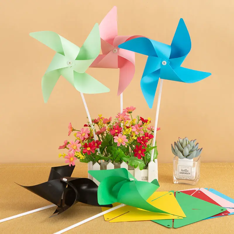 10/20pcs Colorful Windmills Plastics For Yard Garden Lawn DIY Outdoor Decoration