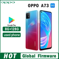 OPPO A73 5G smartPhone Global firmware CPU MTk Dimensity 720 4030mAh battery camera 16MP 8GB 128GB used phone 1