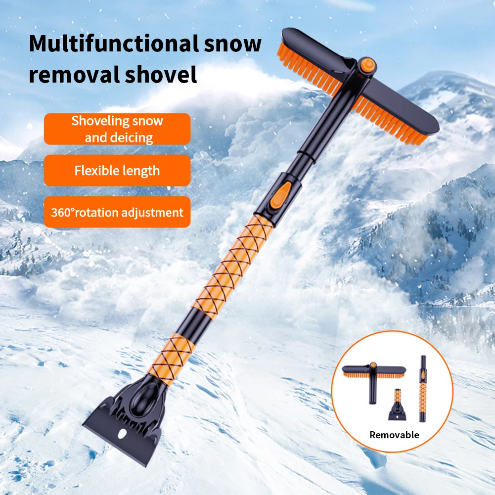 Car Winter Ice Removing Brush Shovel Flexible Adjustable Car Snow Glass Remover Windshield Snow Brush Wash Accessories