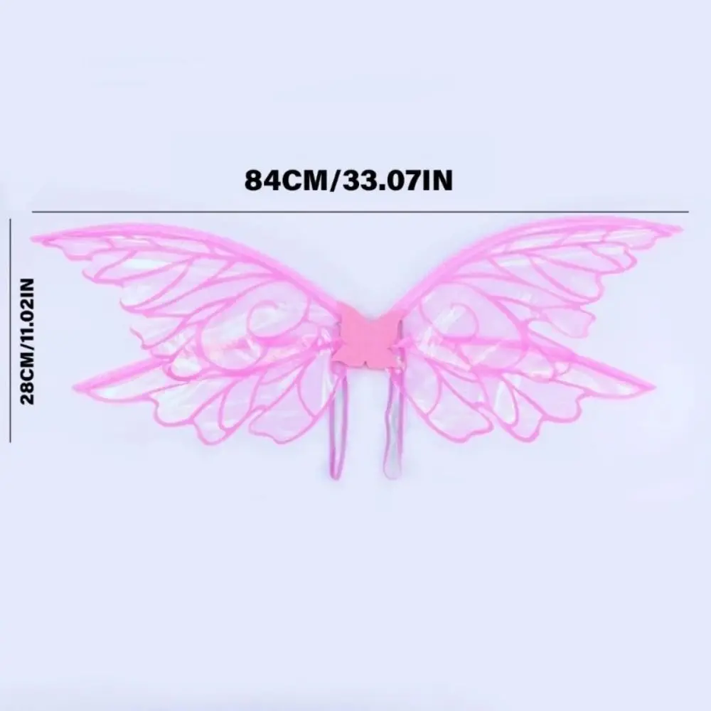 Costume Ali Di Farfalla Nere Per Bambine Con Fascia Antenna, Set Per Halloween E Giochi Di Ruolo, Taglia 3-8 Anni