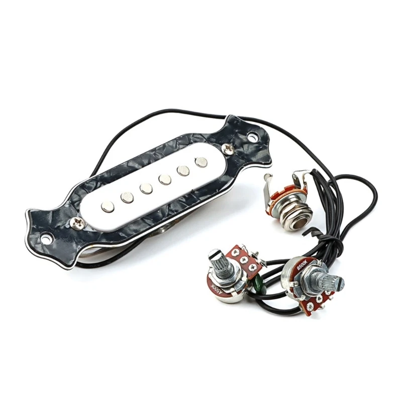 

Prewired Guitar Sound Hole Pickup with Tone & Volumes Knob Easy to Install