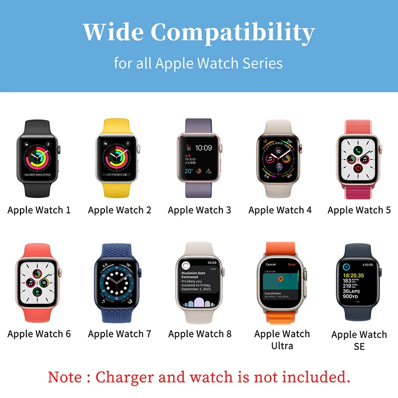 LINGYOU  ĵ ũ ̼  ġ, iWatch/Apple Watch ĵ 9/8/7/6/SE/SE2/SE3/5/4/3/2/1/Ultra/Ultra2