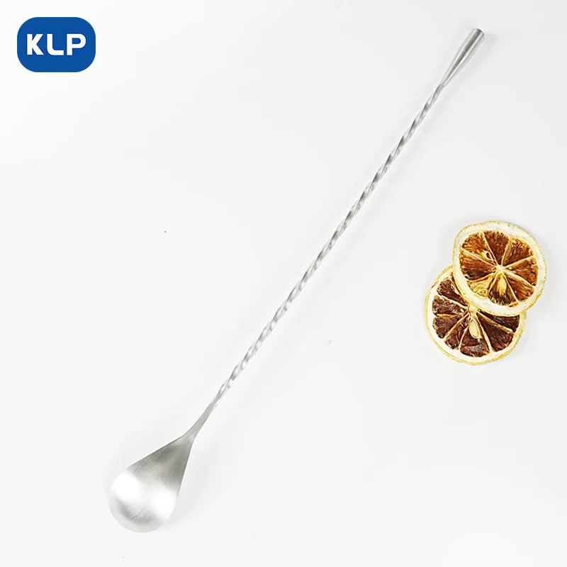 KLP Stainless Steel Bar Spoon Mixer Stick Long handle stirring spoon milk tea Coffee Stir stick Mixer tool Bar-spoon bar spoon