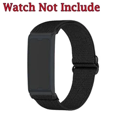Elastic Nylon Braid Strap in 22mm - Stretchable Sport Band - Amazfit Helio (Black)