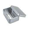 Convenient Soap Box Aluminum Soap Container with Removable Draining Layer Keep Soap Cleanings &Dry Soap Case Holder 2
