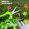 2PCS Gardening Scissors Set Ergonomic non-slip handles Safety lock pruning shears Beginner gardening set Can cut roses and more 4