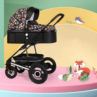 Baby Stroller with Leather Bassinet