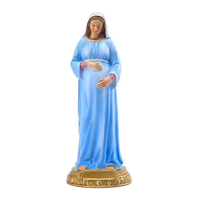 Pregnant Madonna Virgin Mary Statue Catholic Figurine Christianity Religious Interior Decoration Resin Craft Home Decor Gift christian statue home decor items