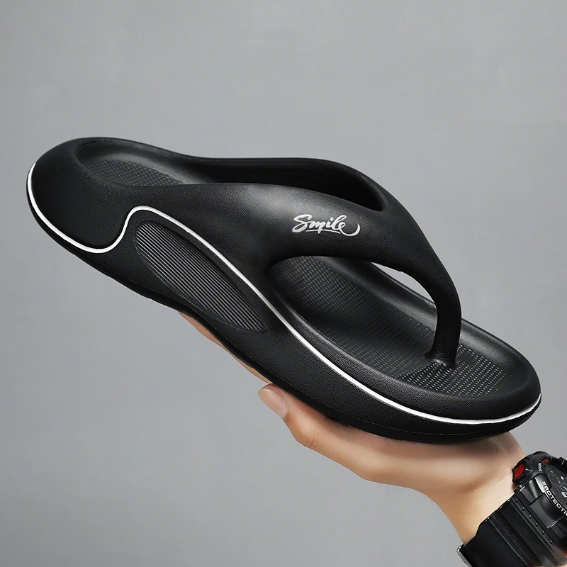 Flip-Flops for Men and Women Summer 2025 New Outer Wear Non-Slip Anti-Odor Flip-Flops Thick-Soled Beach Slippers - 3
