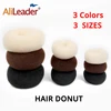 Girls Bun Filler Hair Hairstyle Tools Donut Hair Bun Maker Curly Hair Brown Black White Hair Bun Donut Silk Pro Hairdress Tools 5