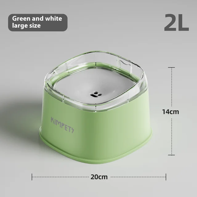 2L Floating Dog Cat Bowl - Dry-Chin Technology, No Splash Water Dish with Stable Base for Mess-Free Drinking 6