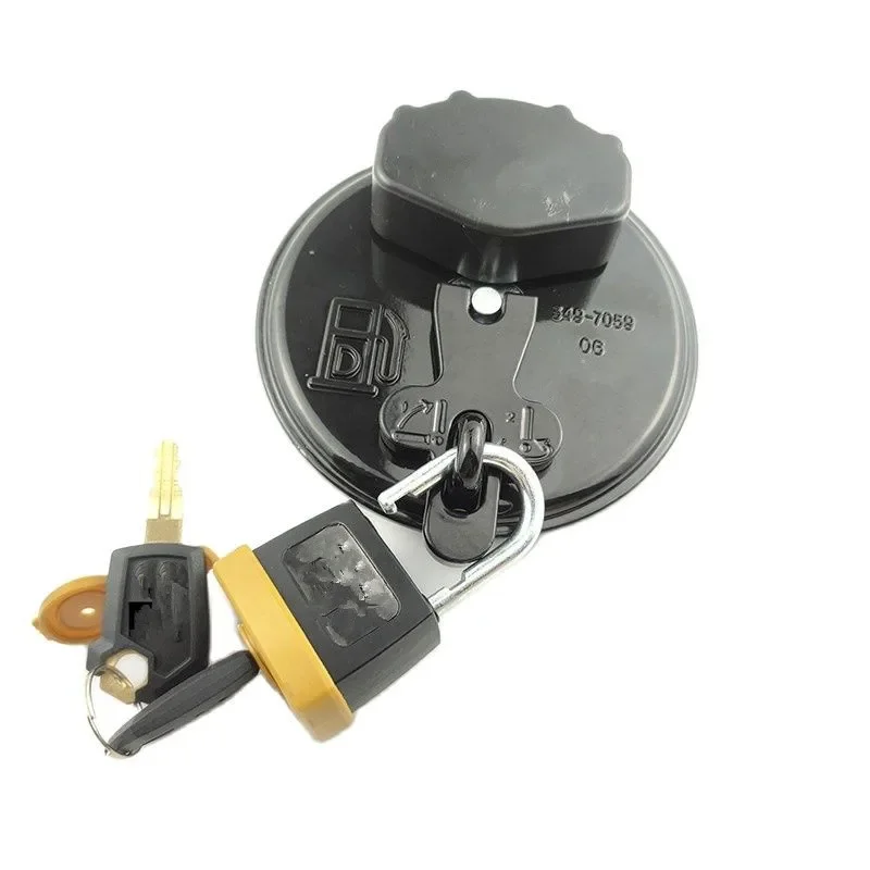 

For Excavator Parts Caterpillar Diesel Tank 320D/323C/325D/336D/349D GC Padlock Key Fuel Tank Cap