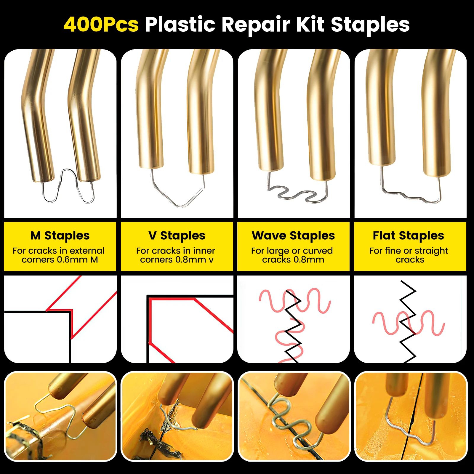 HOT Stapler Plastic Welder Heat Gun Plastic Welding Machine Soldering Iron Staples Electric Welding Car Bumper Repair Tools 3