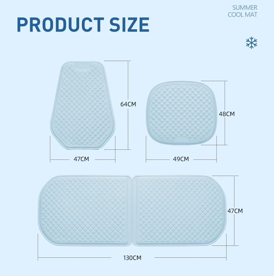 TPR Kühlgel Autositzbezug Sommer 3D Gel-Kissen für Bürostuhl Konstante Temperatur Komfortabler Kühler Sitzschutz-Pad – Detail 21