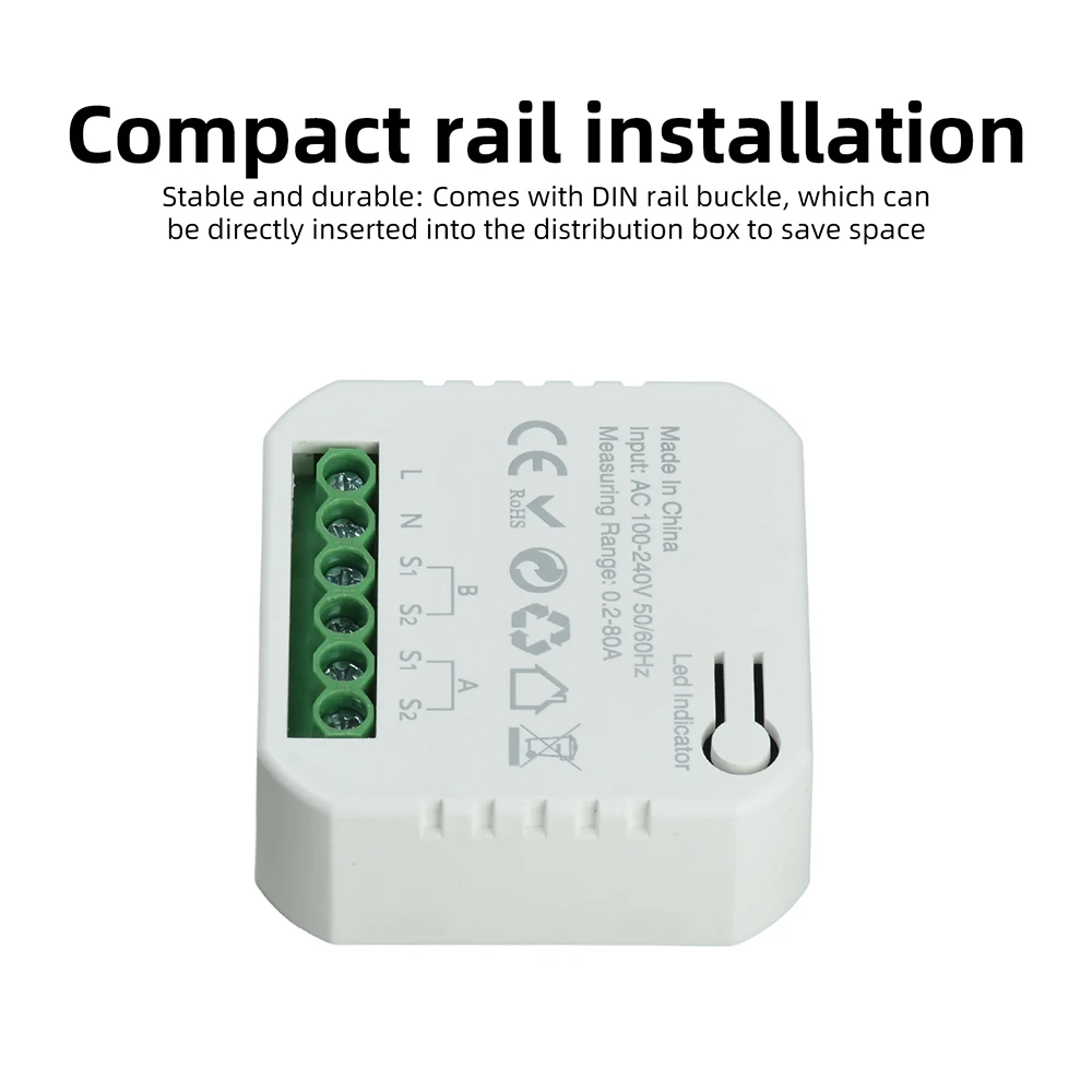 Smart Energy Monitor with WiFi Connectivity and App Integration
