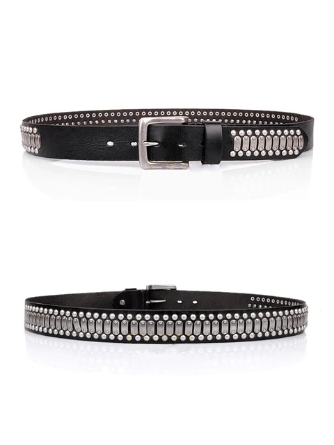 DSquared2 Black Studded Leather Belt