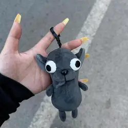 Realistic Chihuahua Plush Puppy Keychain Pendant (Black)