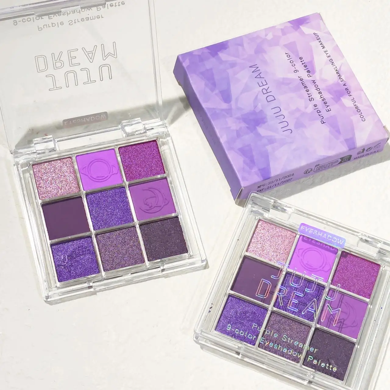 Eye Shadow Eye Shadow Plate 9-color purple and pink eyeshadow palette Long-lasting Waterproof