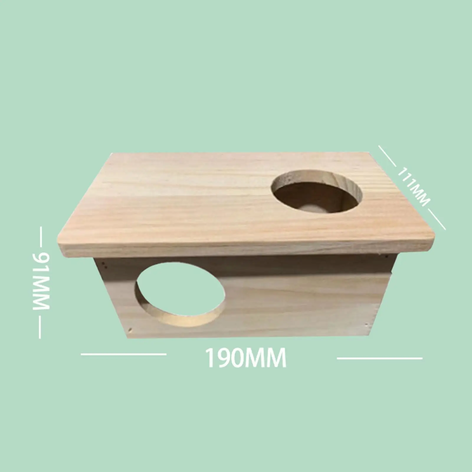 Hamster Wooden House, Wooden Hut, Small Pet Hideout Nesting Habitat for Small Animals