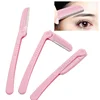 3Pcs/Set Foldable Eyebrow Trimmer Blades Beauty Pink Eyebrow Shaper Shaver Women Men Facial Brow Hair Remover Razor Makeup Tools 1