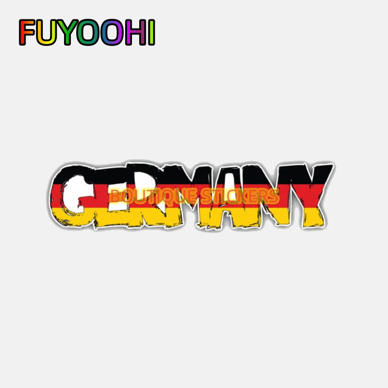 

FUYOOHI Beautiful Stickers Funny Car Window Motorcycle Helmet Decal Germany Flag Slogan Vinyl Car Decorative Sticker
