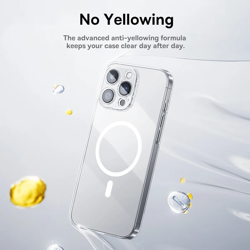 Crystal Clear Magnetic IPhone Case - Anti-Yellowing Protective Cover With MagSafe Compatibility