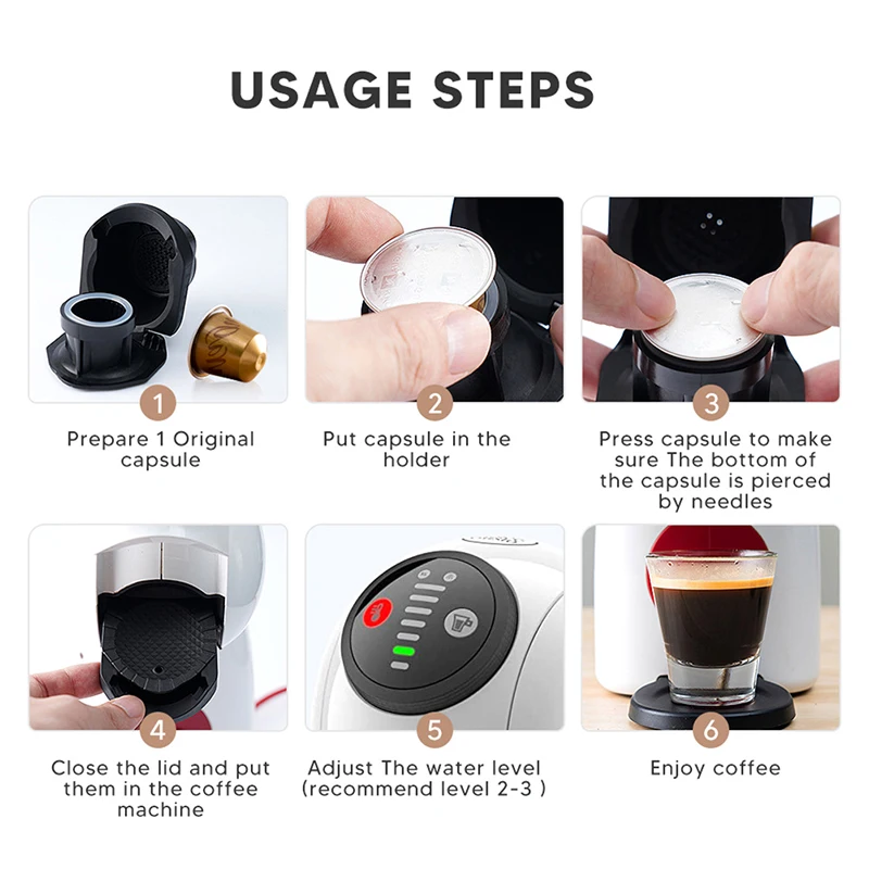Reusable Coffee Capsule Adapter For Dolce Gusto Genio S Crema Pod Grinder Coffee supplies