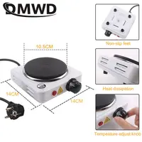 DMWD 110V Electric Hot Plate Mini stove Coffee Heater Milk Tea Mocha Heating Stove Cooking Pot Oven Small Furnace Cook US plug 1