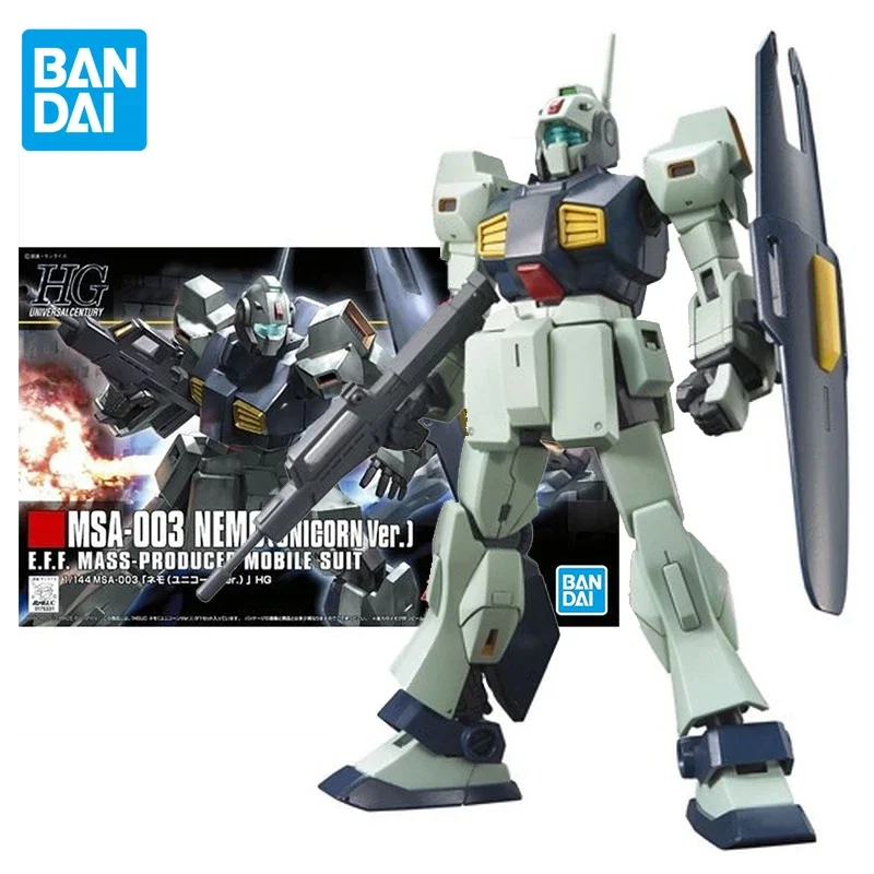 

Набор оригинальных моделей Bandai Gundam, аниме фигурка HGUC MSA-003 Nemo, единорог, аниме экшн-фигурки, коллекционные игрушки для детей
