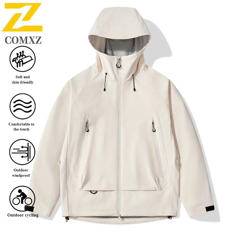 EiAO Jacket Couple's 3-in-1 Defense Winter Waterproof Windproof Hooded Workwear Customizable Outdoor Coat for Hiking Camping