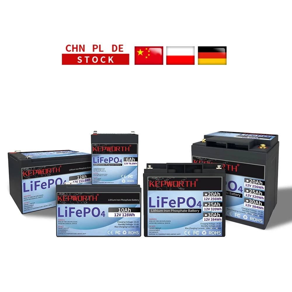 Newest LifePo4 Battery 12v 6Ah 10Ah 12Ah 20Ah 25Ah 30Ah Built-in BMS Supply Run in Series or Parallel Perfect for Riding Toys