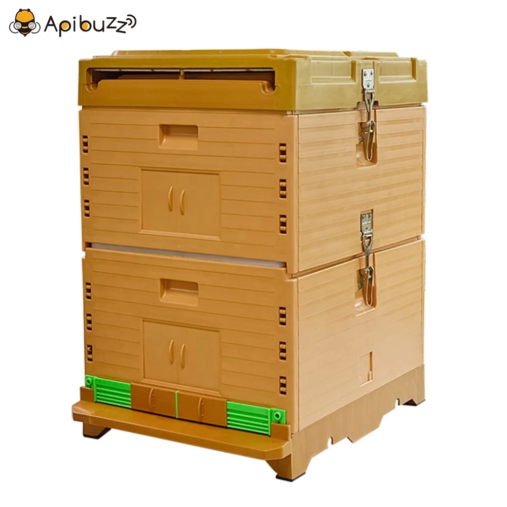 

Langstroth Polypropylene Plastic Bee Hives with Thermohygrometer Apiculture Beehive Beekeeping Equipment Tool Beekeeper Supplies