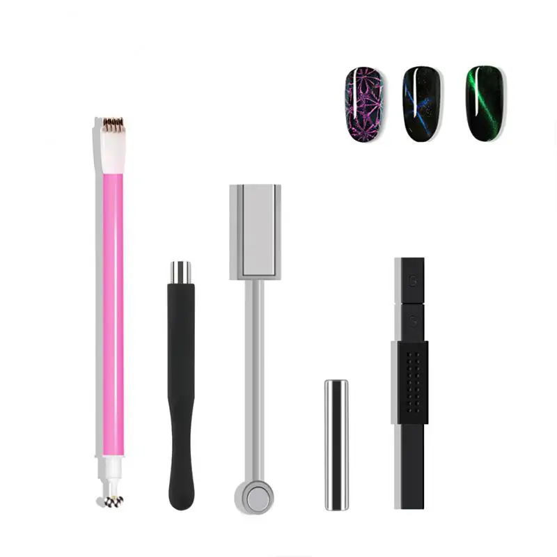 

Cat Eye Magnet Tools Single Double Head Cat Eye Gel Magnet Stick Nail Art Decor 3D Design For Polish Gel Nail Enhancement 6 Type