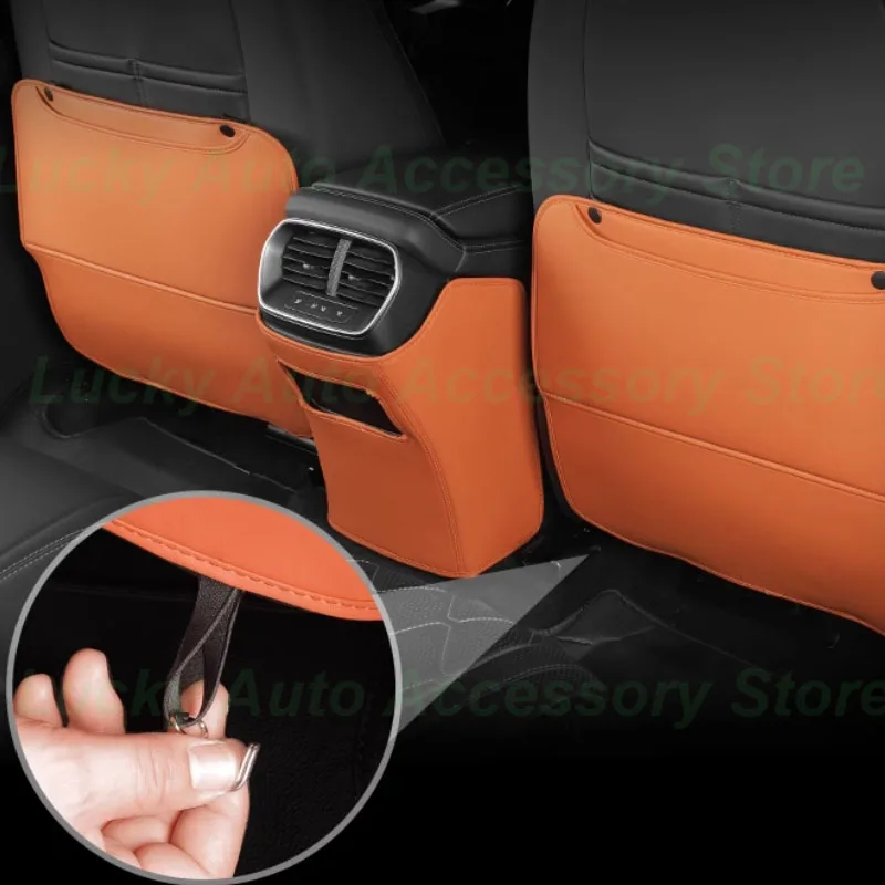Car Rear Row Anti-kick Covers for BYD Sea Lion 07 EV Seat Back Kick Protector Dirt-proof Leather Interior Accessories