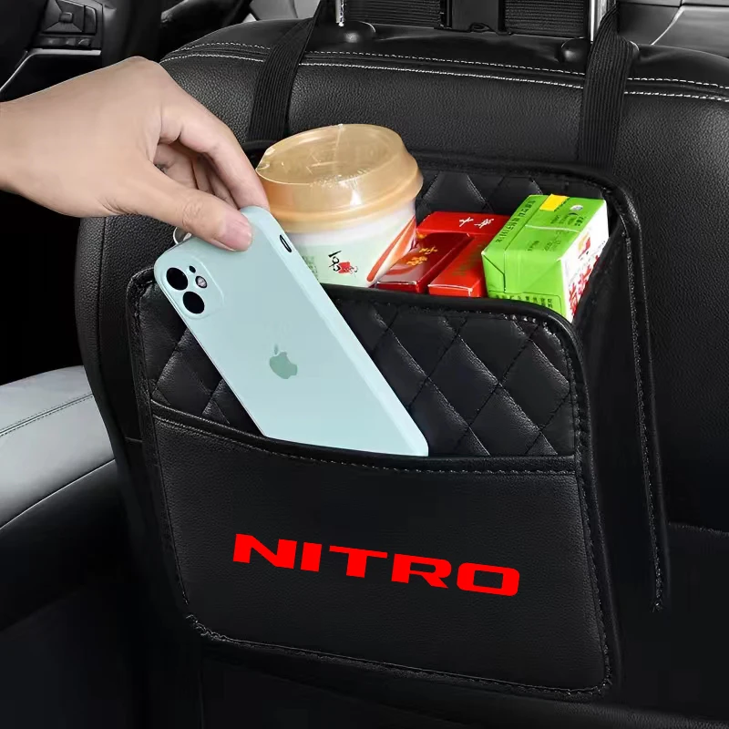 

Car seat back storage bag Multi-functional storage suspension bag For Dodge NITRO Logo Accessories