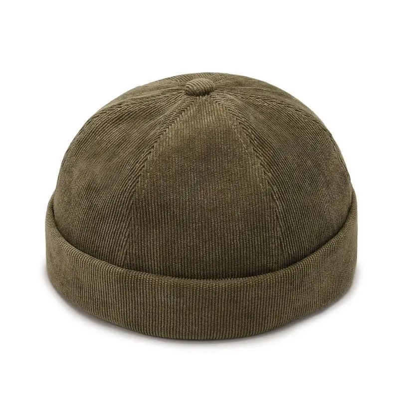 Retro Dome Beanie Hat For Men And Women Brimless Hats Skullcap Docker Adjustable Solid Color Novelty Cotton Caps Men Bonnet