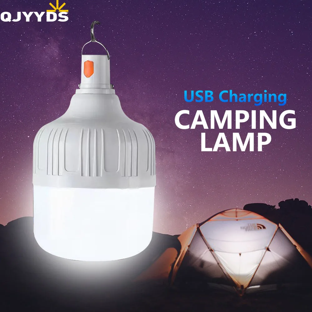 Outdoor USB Rechargeable LED Lamp Bulbs 3 Modes For Camping Fishing Work Light Portable Night Lights