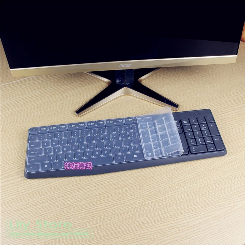 Silikon mekanik kablosuz bluetooth Masaüstü klavye Kapak Koruyucu tozluk Filmi Logitech MK235 K235 K375S