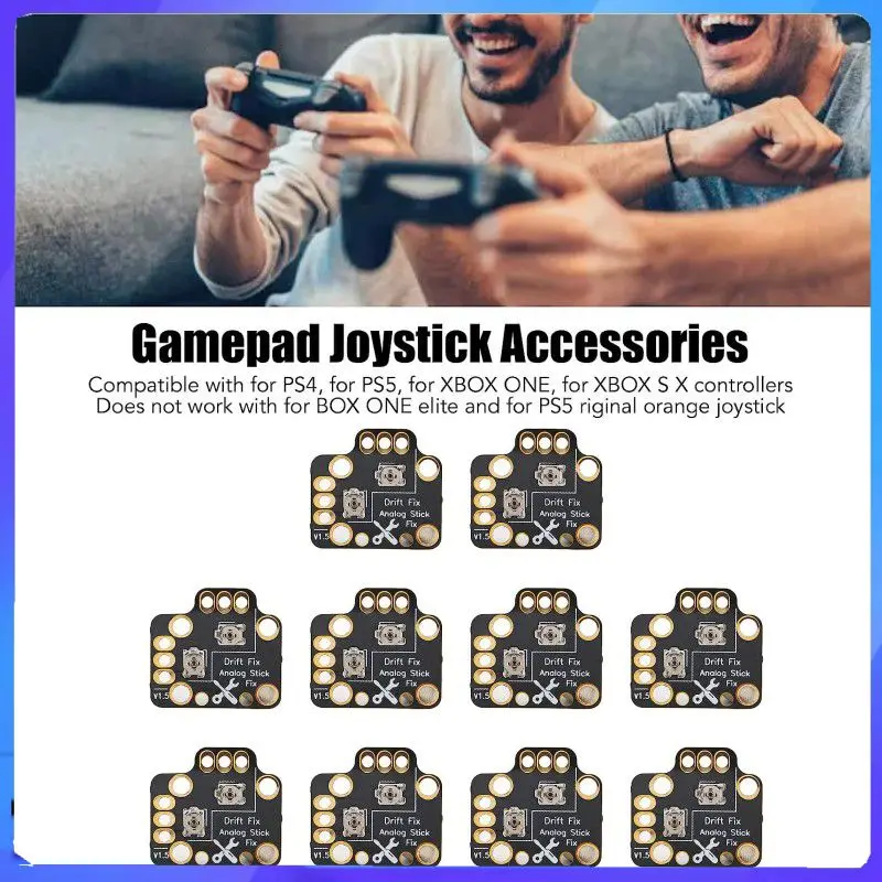 10Pcs Gamepad Controller Simulazione Thumb Joystick Drift Repair Board 3D Analog Stick Drift Fix Mod Per Ps4/Ps5/ Xbox One