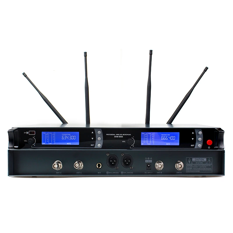 SKM9000 듀얼 채널 핸드 헬드 무선 마이크 시스템, 젠하이저용 무대 공연용 SKM 9000 마이크