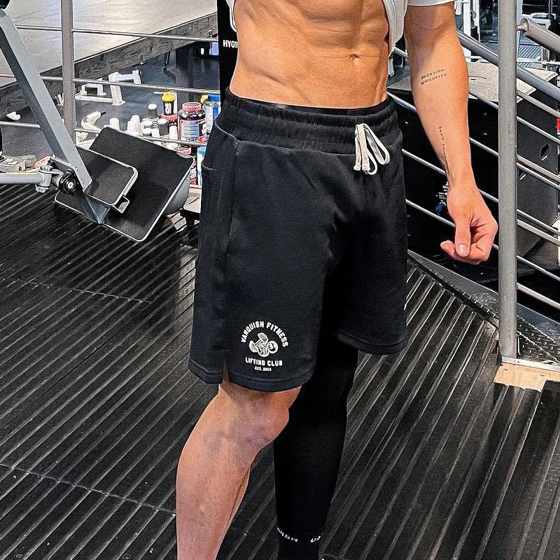 Fashion Men's Clothing Sports Fitness Cotton Loose Men's Shorts Jogger Gym Running Training Bodybuilding Five Point Pant