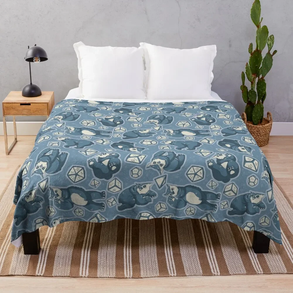 

Синее одеяло Owlbears для дивана, пушистые детские одеяла