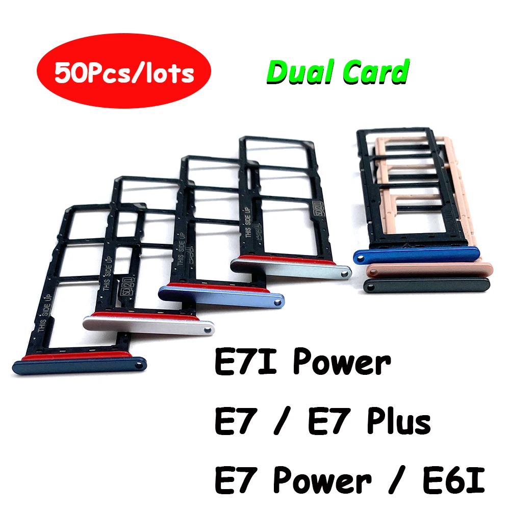 

50Pcs/lots For Motorola E7i Power E7 Plus E7 Power E6i SIM SD Card Tray Slot Holder Adapter Accessories + Repair Tools