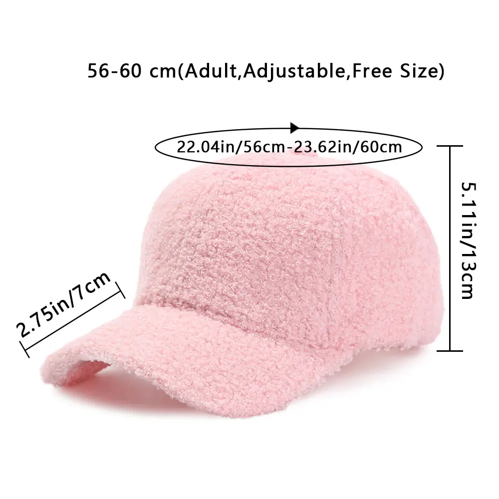 Casual Thicken Warm Sports Peaked Hat Wool Hip Hop Cap Baseball Cap