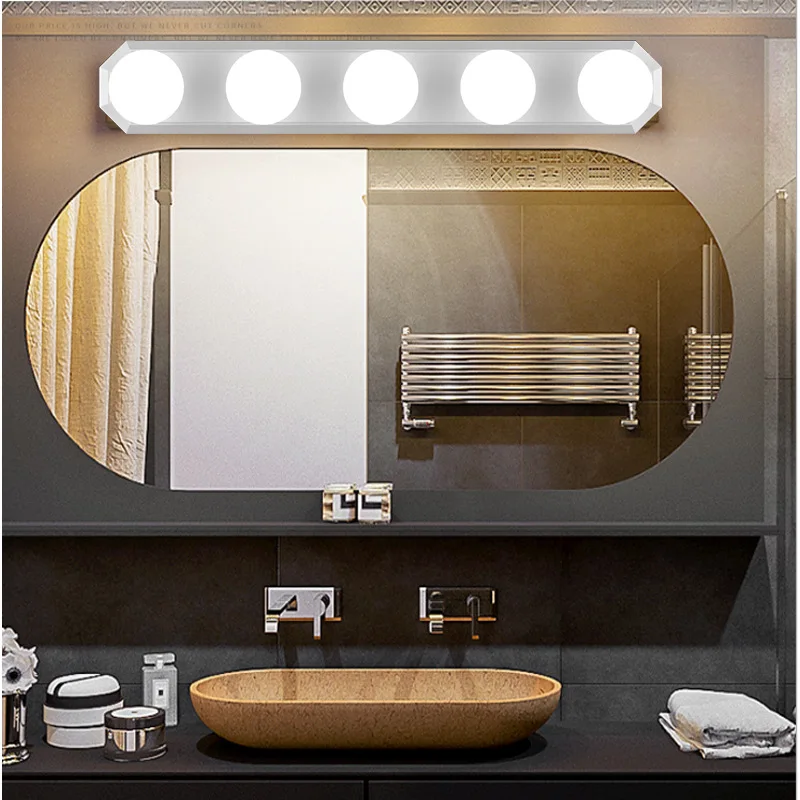LED Lights Kit for Makeup Vanity Mirror,5 Dimmable Bulbs,3 Colors,USB Powered,Semi Flush Mount Makeup Light for Powder Room