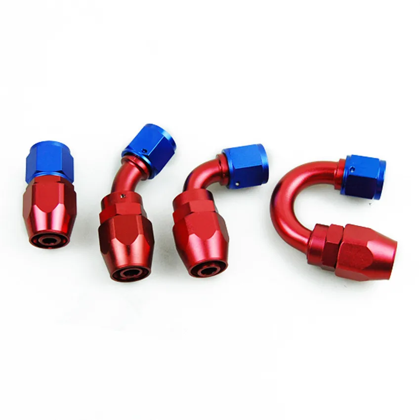 

Universal Red AN4/AN6/AN8/AN10/AN12 Straight 0°/45°/90°/180° Degree Oil Fuel Swivel Hose End Fitting Oil Hose End Adaptor Kit